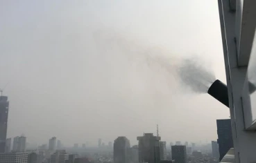 Water Mist System Alat Penyemprot Kabut Air untuk Mengurangi Polusi Udara